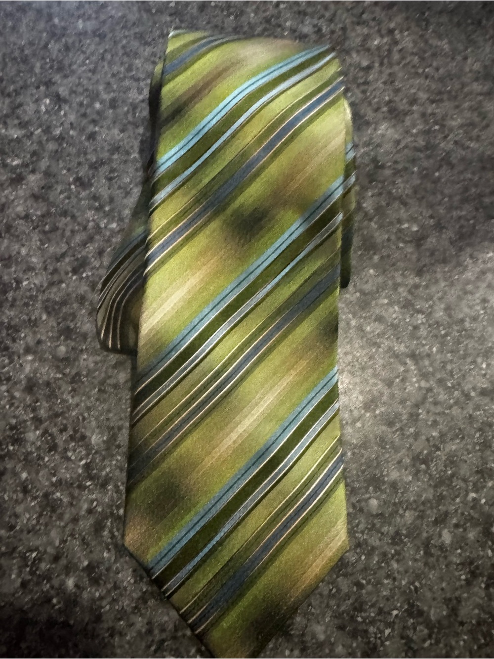 croft & barrow Olive and Blue Diagonal Stripe Tie